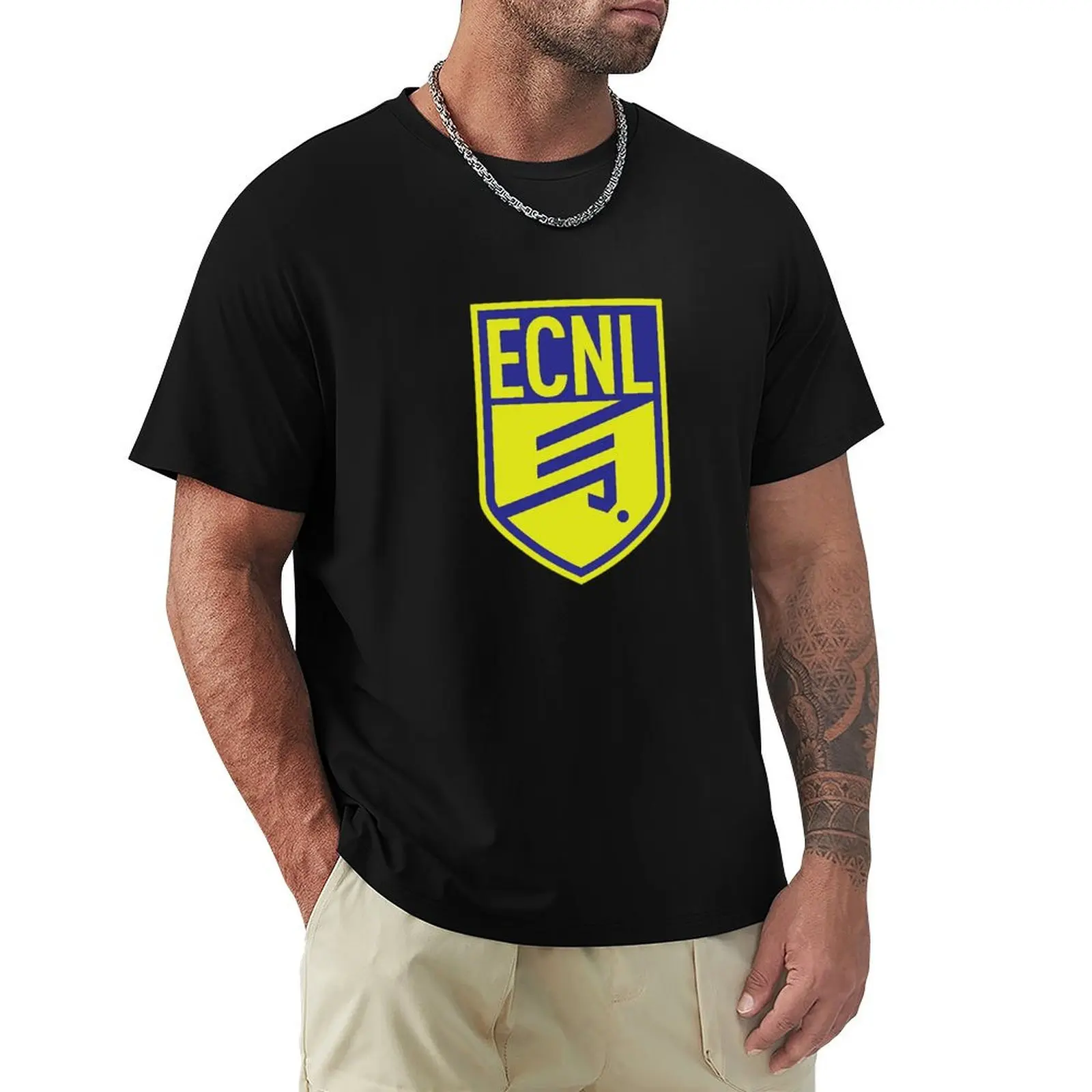 

ECNL Logo Soccer T-Shirt new edition customs design your own summer tops funnys mens graphic t-shirts anime
