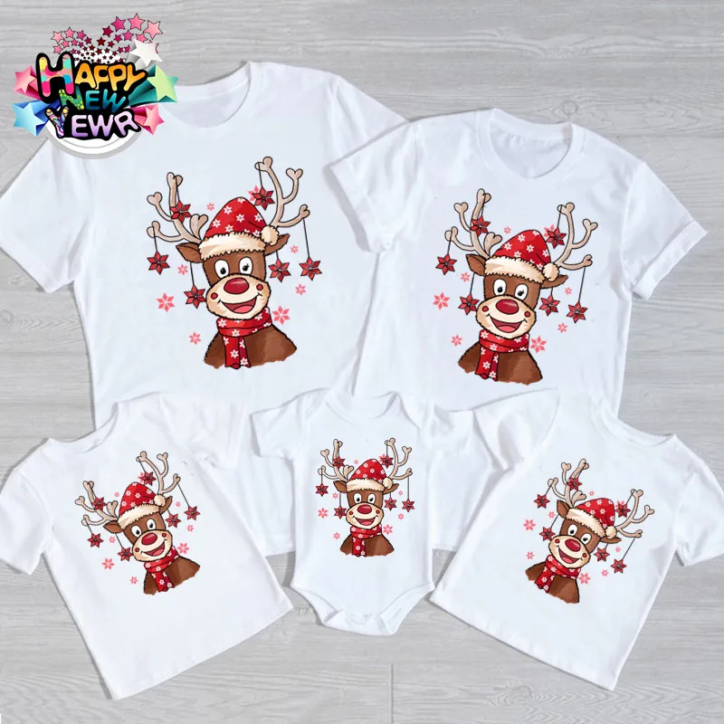 thumbnail image 1 of Nueva camiseta navideña 2022, ropa a juego para toda la familia, ropa para padre, madre, niños, bebé, camiseta de vacaciones de Año Nuevo, 1 of 5