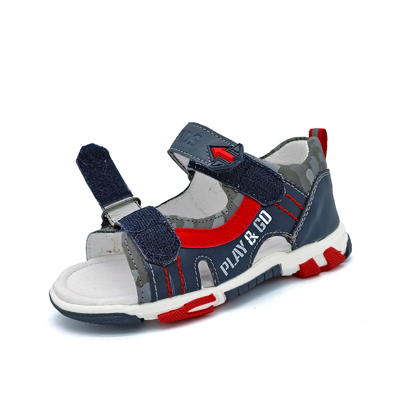 1pair Summer Boy PU Leather Orthopedic arch support Sandals Children Shoes