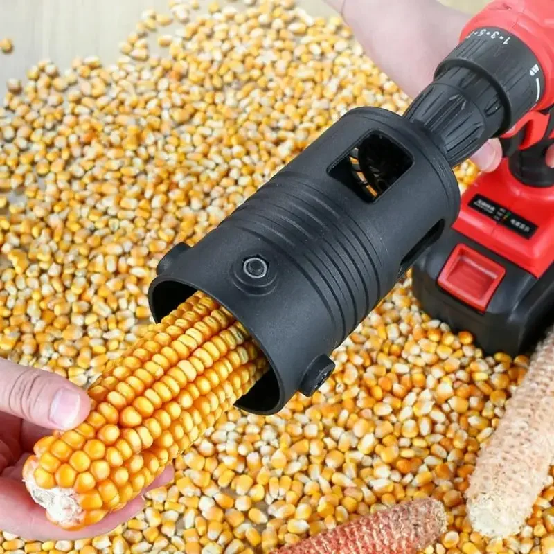 Portable Corn Thresher Accessory Fully Automatic Rotary Corn Peeling Machine Head Small Electric Grain Planer Separator Stripper