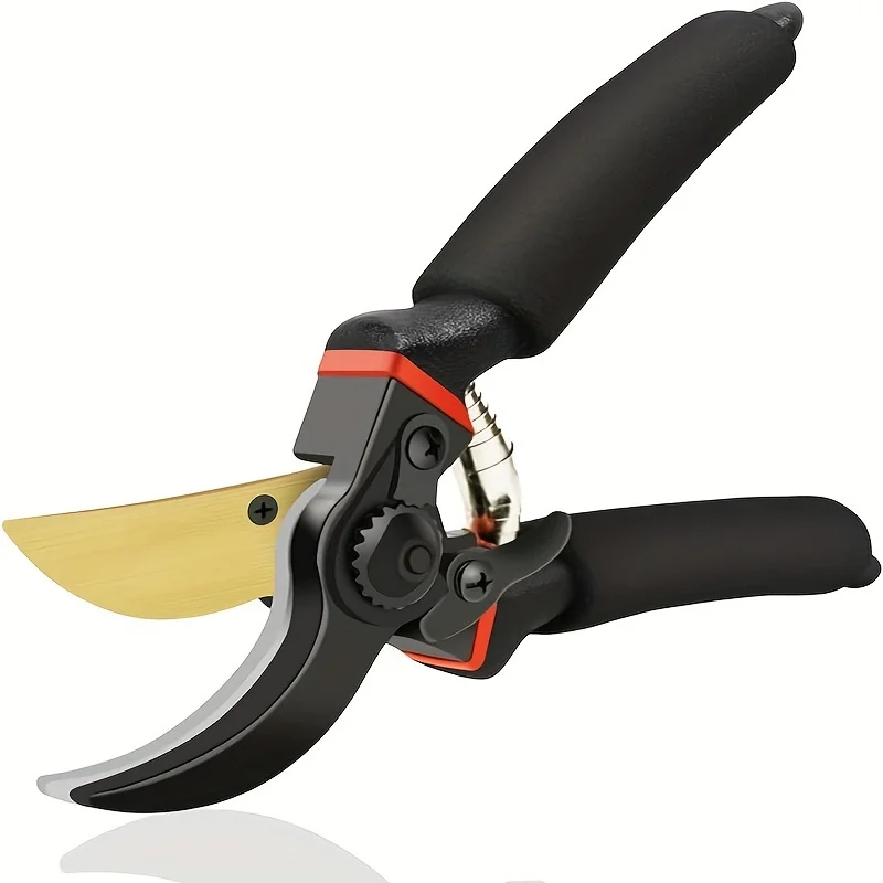 8.5" Professional Titanium Bypass Pruning Shears (T13)- Super Sharp Premium Garden Shears, Pruning Shears For Gardening, Garden