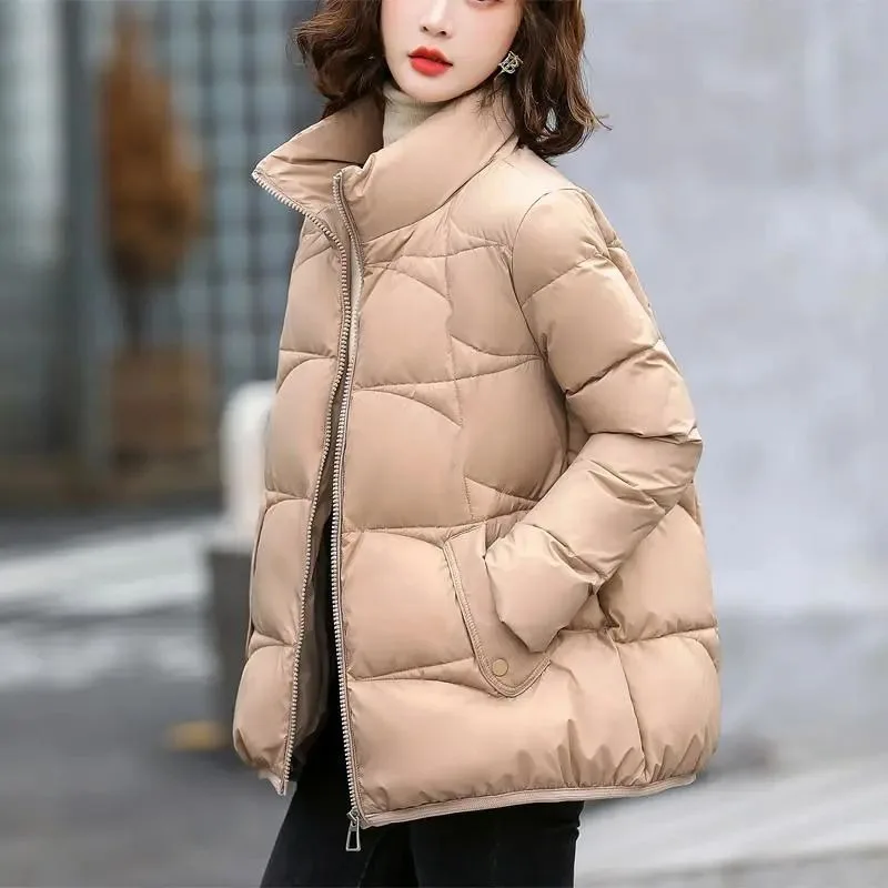 

2023 New Women Down Jacket Winter Coat Female Short-length Loose Parkas Frivolous Big Size Outwear Warm Fashion Overcoat