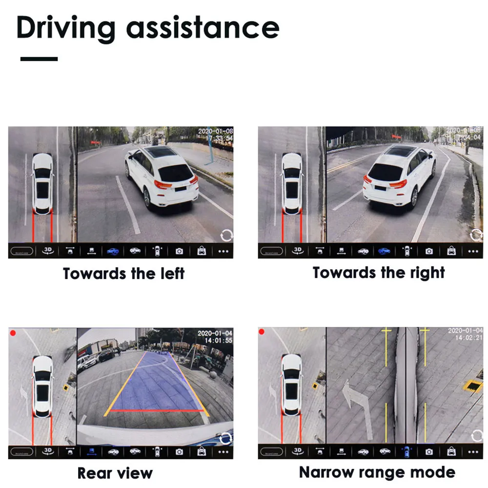 360 Degree Car Camera System AHD 1080P 8K 360 panoramic camera 360 degree camera