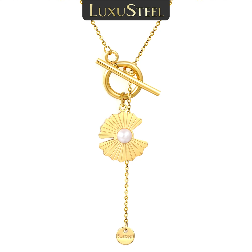 여성을위한 LUXUSTEEL Imitaiton 진주 보석 펜던트 스테인레스 스..