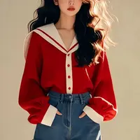 Chemise à manches longues pour femmes, vêtements coréens, chemisier tendance, tempérament, américains, mignon, mode, tout match, abonnés, printemps, automne 2