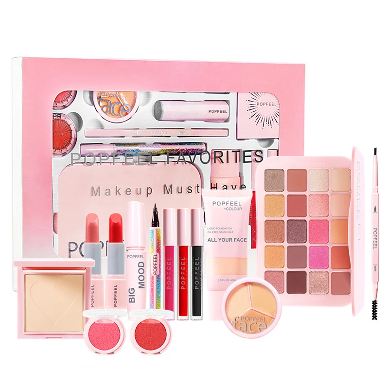 Vrouwelijke Make-Up Kits Alle Voor 1 Real Gratis Verzending Make-Up Set Vol Meisjes Set Vrouwen Cosmetica Compleet Geschenkdoos nieuw In - AliExpress