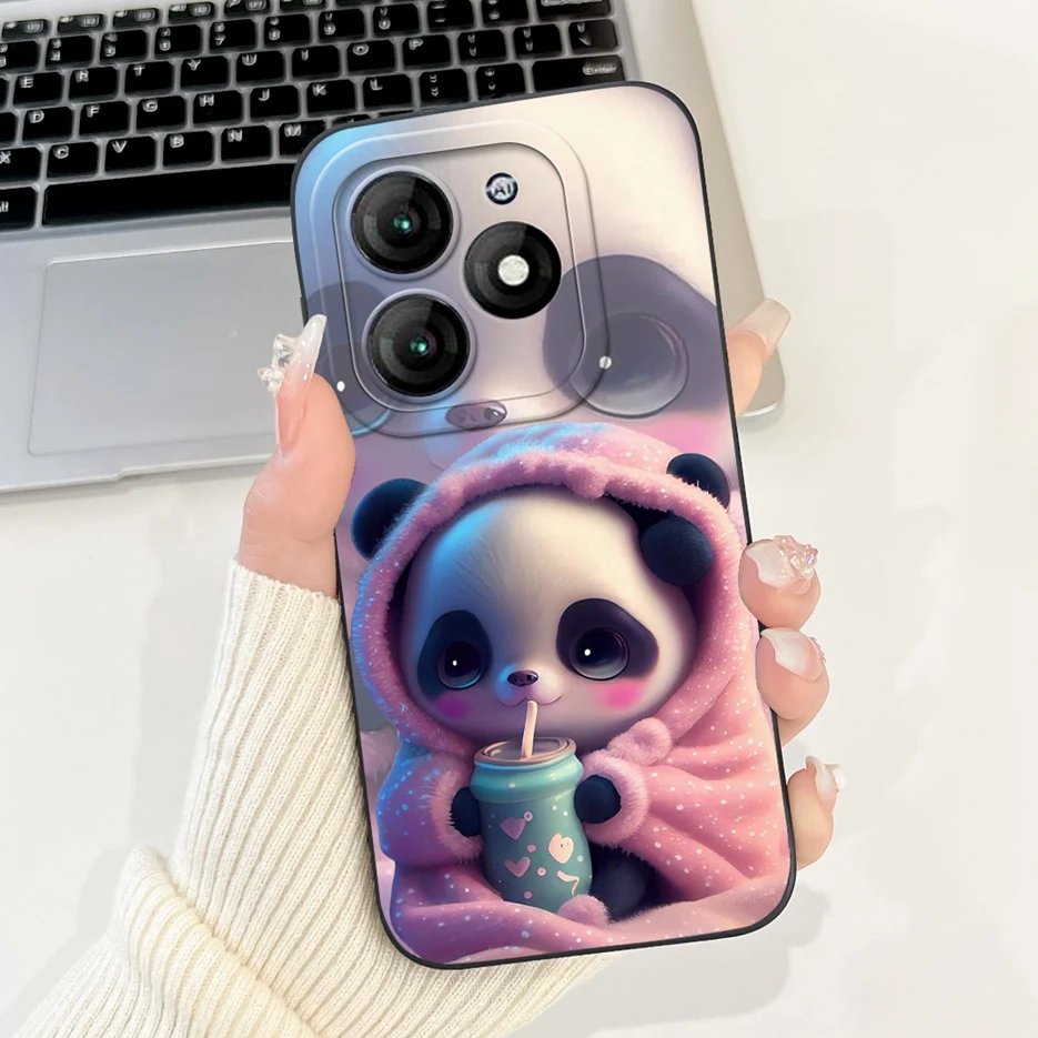Cute Panda Cartoon Soft Silicone Shockproof Phone Case Cover