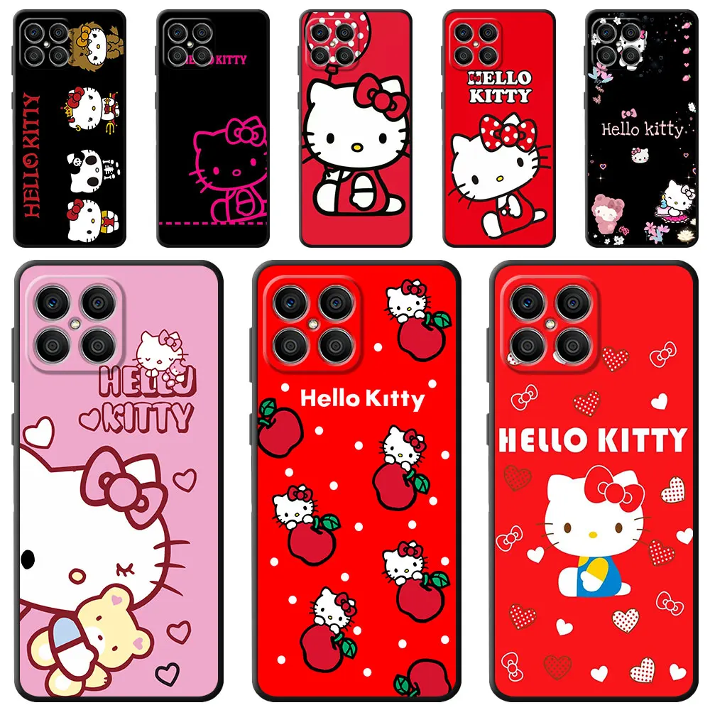 thumbnail image 1 of Hello Kitty Lovly Case For Honor 90 Lite 8X 20 70 X8 X8A X9a X7 X6 50 Magic5 Pro 4 Black Soft Phone Funda, 1 of 4