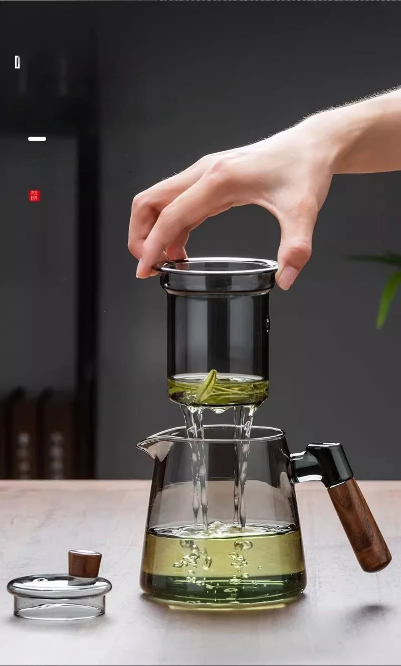 Description Picture 6 of itemGIANXI Coffee Pot Family Glass Teapot Set Transparent Glass Teacup Kung Fu Small Teacup Pyrex Glass Tea Set Flower Teapot