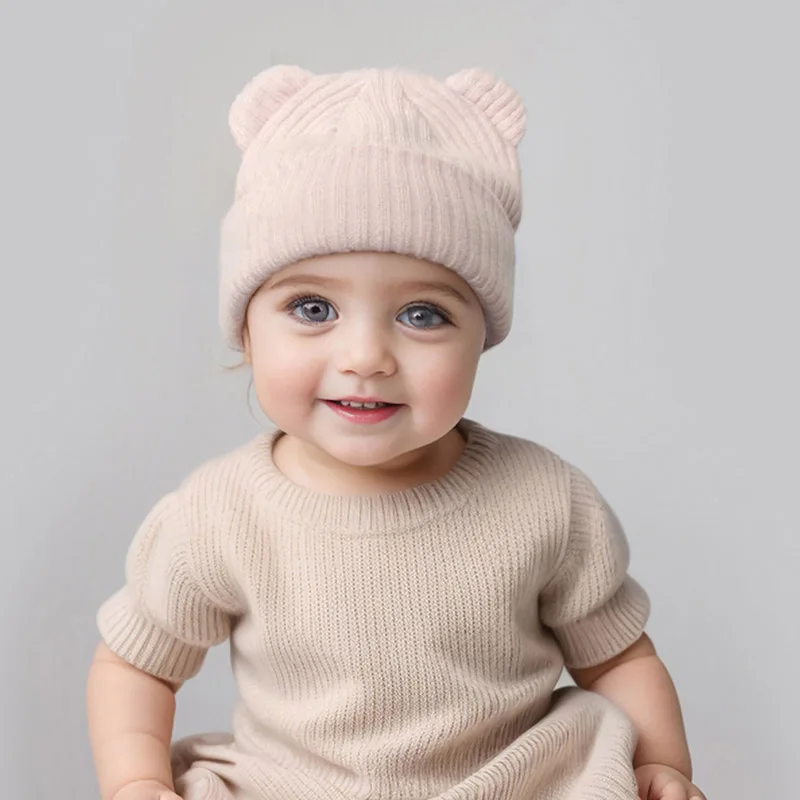 Baby Knitted Hat - Warm Woolen Beanie for Infants and Toddlers