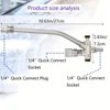 1/4" Quick Connect Foam Cannon Dual Adapter Metal Dual Head for High Pressure Washers Compatible with EU & US Includes 7 Nozzles 2