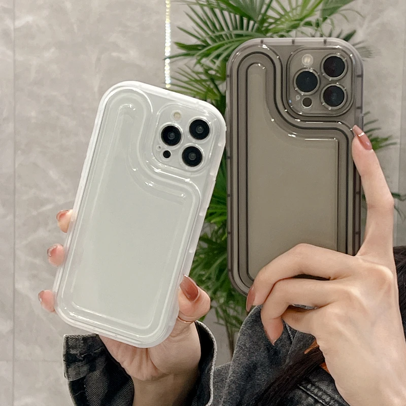 Custodia Morbida In Silicone Trasparente Air Sac Per Iphone 14 Plus 13 12 11 Pro Max Cover Trasparente In Tpu Per Telefono