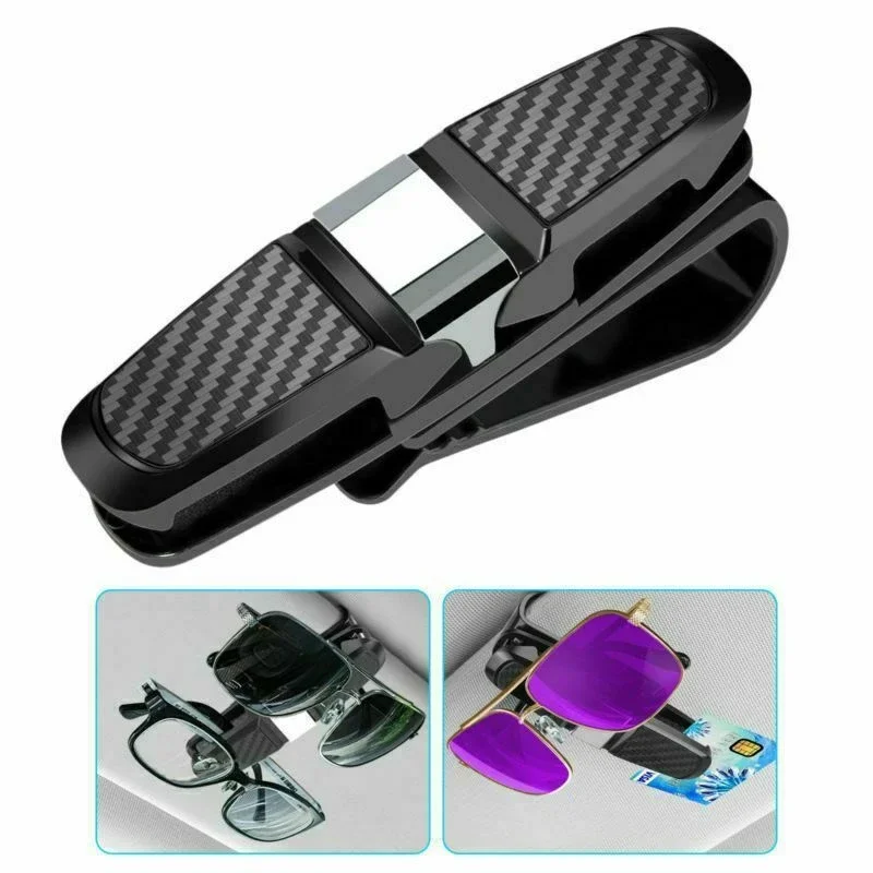 

1pcs Car Glasses Holder Clip Case Car Visor Sunglasses Eyeglasses Ticket Card Clip Holder Auto Car Interior Accessories