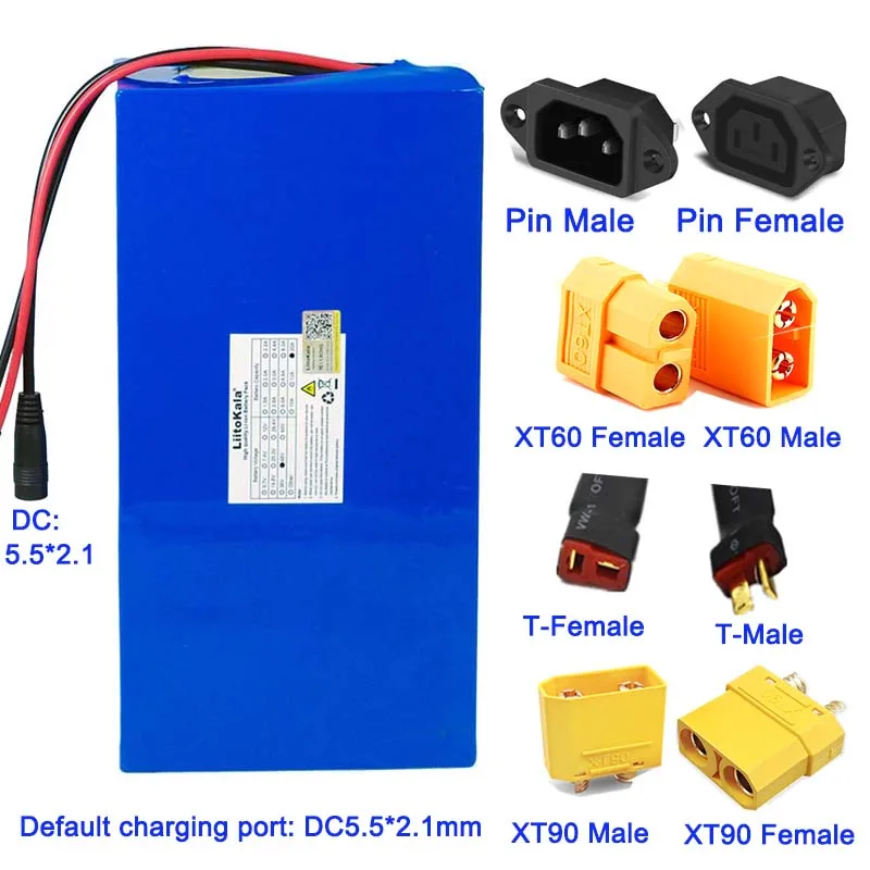 Liitokala 48V 32ah 1500W Elektrische Fiets Batterij 13S 20ah 24ah 18ah 15ah 18650 Lithium Batterijen Voor 54.6v 750W 1000W Ebike Motor