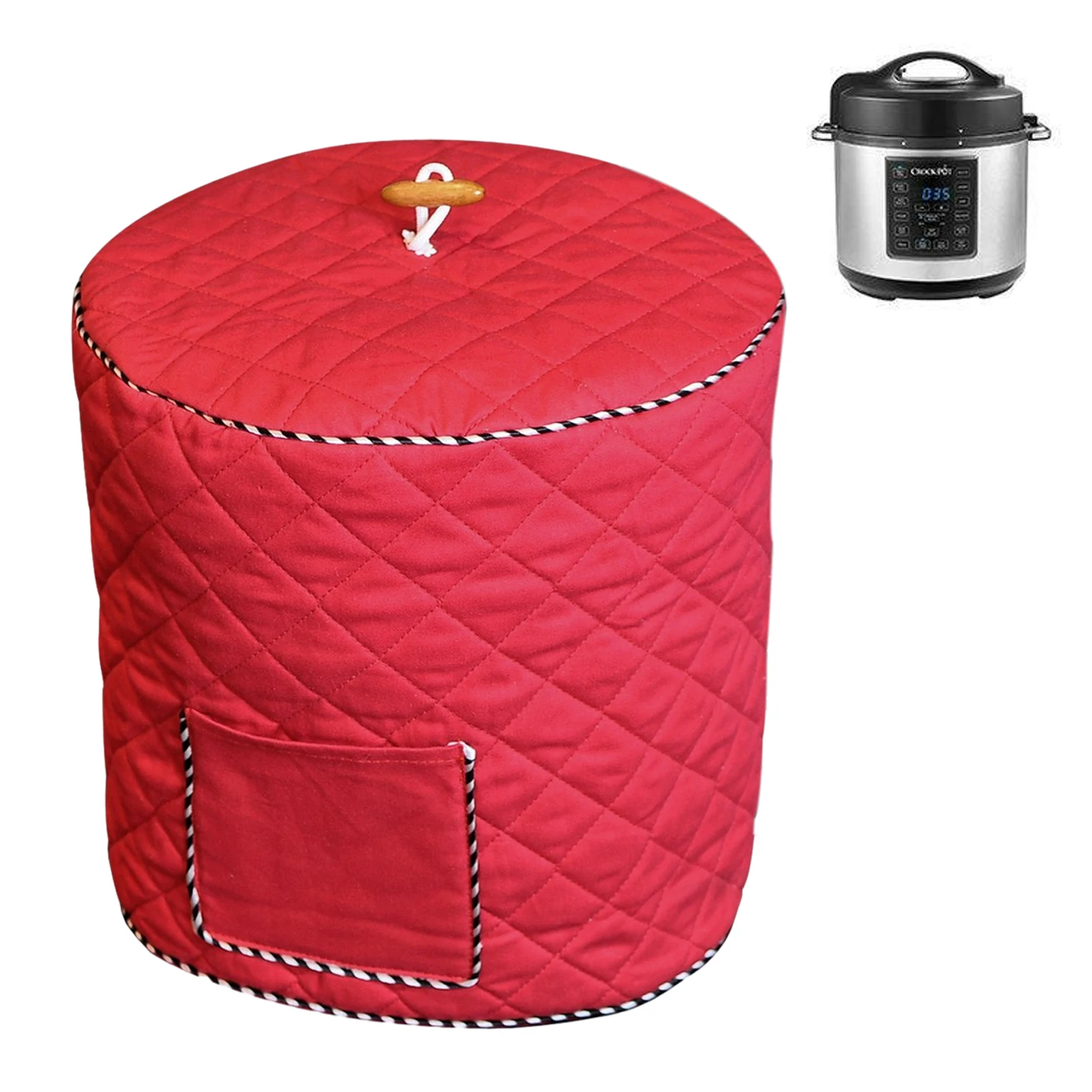 

Износостойкая Пылезащитная крышка многоразовая 6Qt 8Qt Антистатическая Складная обертка с карманом домашние моющиеся напорные варочные принадлежности