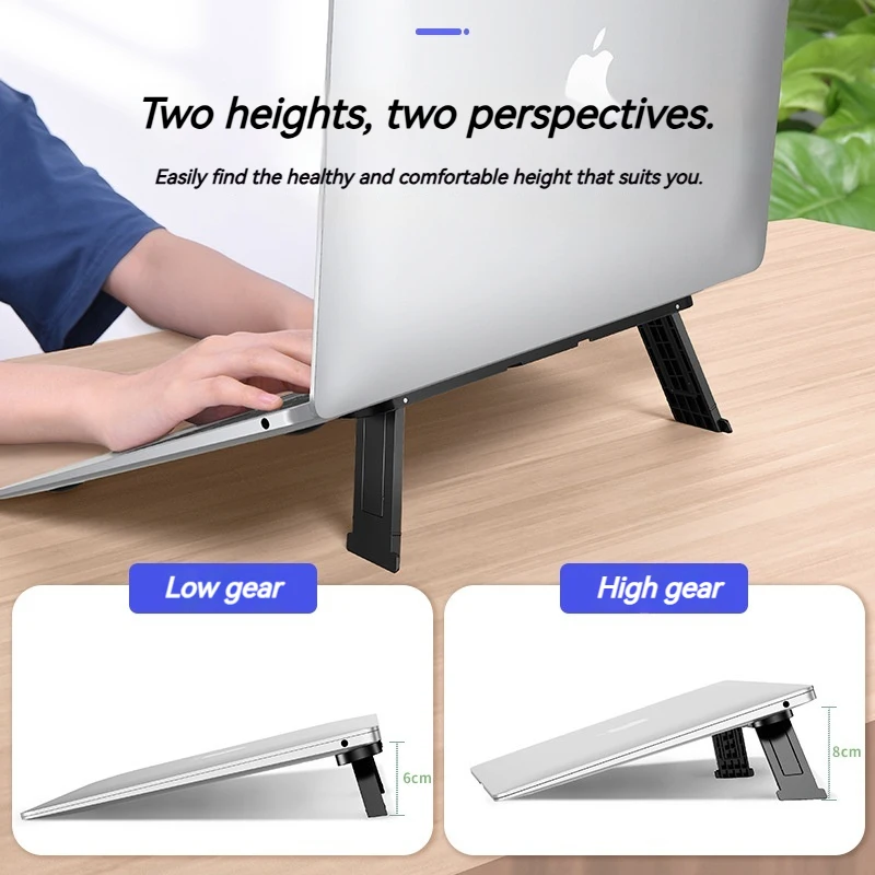 높이 조절, 방열 기능, 휴대 가능, 숨김형 수납, 접이식, 조절 가능, 플로팅 디자인을 갖춘 노트북 스탠드