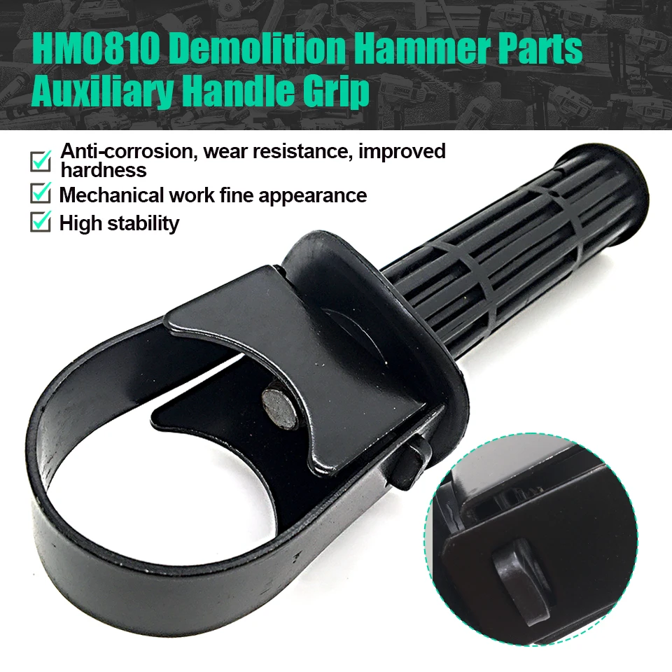 

Auxiliary Handle Grip Replace For Makita HM0810 Demolition Hammer Power Tools Spare Parts Accessories Hardness Good Fast