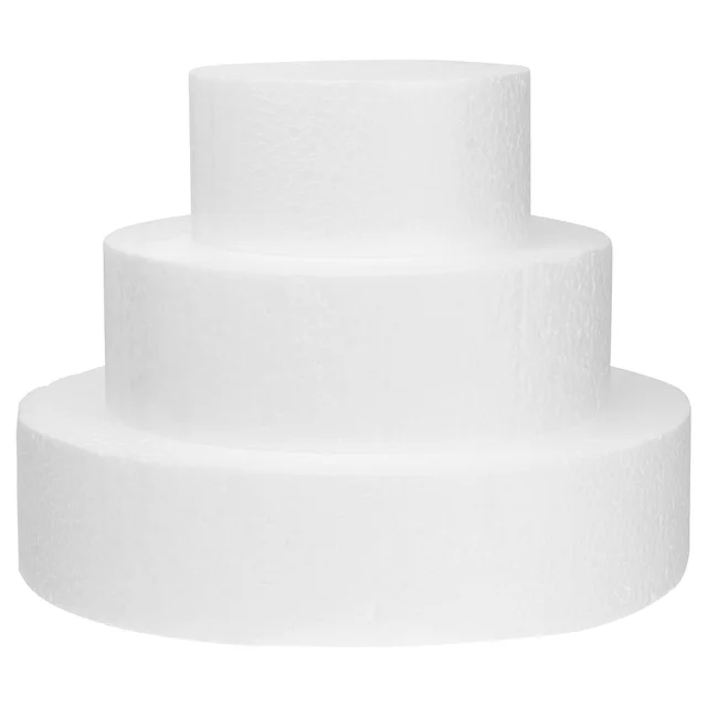 Cake Hab Habkimájs Kerek Hamis Penészek Polisztirol Szett Gyakorlati Kerekek Díszítik Az Esküvői Modell Sütés Formák Pans Penész