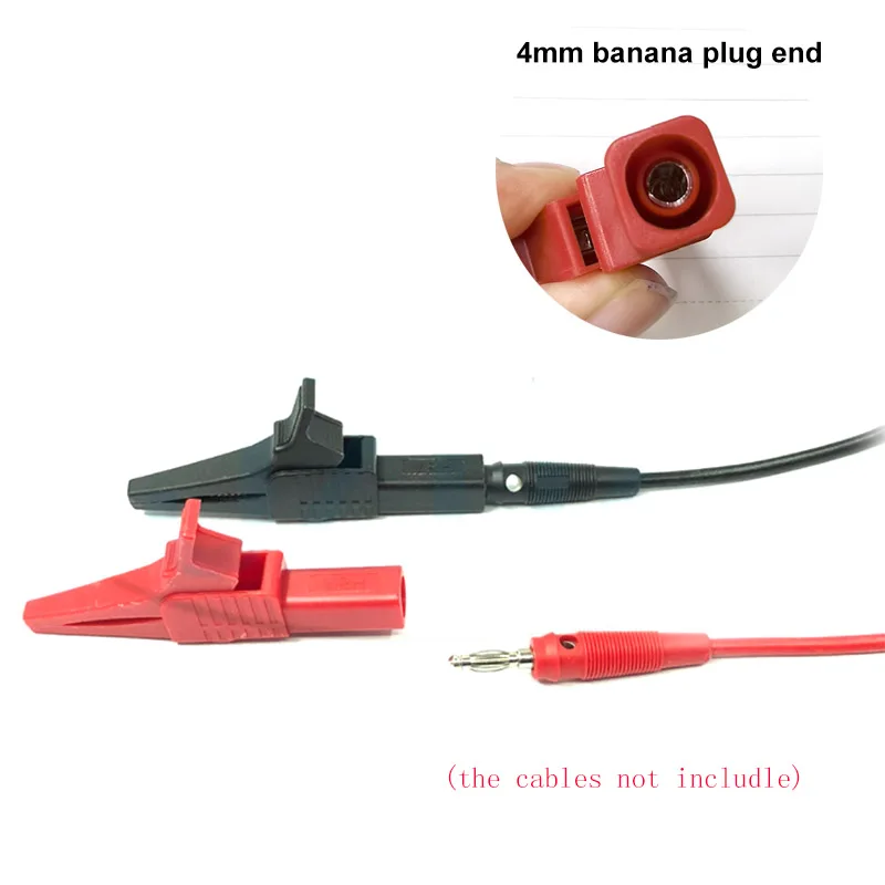 2x Krokodilklemmen Set Je 2 Stück,Rot & Schwarz