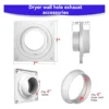 Dryer Vent Wall Plate with Hose(4 Inch 8 Feet),Twist Lock Dryer Vent Connector Kit,4 Inch Dryer Duct Connector Flange A 5