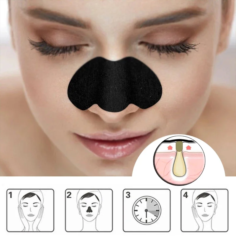 Nose Blackhead Remover Mask Deep Cleansing Skin Care Shrink Pore Acne Treatment Mask Nose Black dots Pore Strips 50pcs