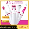 5 in 1 Women Electric Hair Removal Shaver Female Shaving Machine Mini Shaving Trimmer Razor Multifunction for Eyebrow Underarm 1