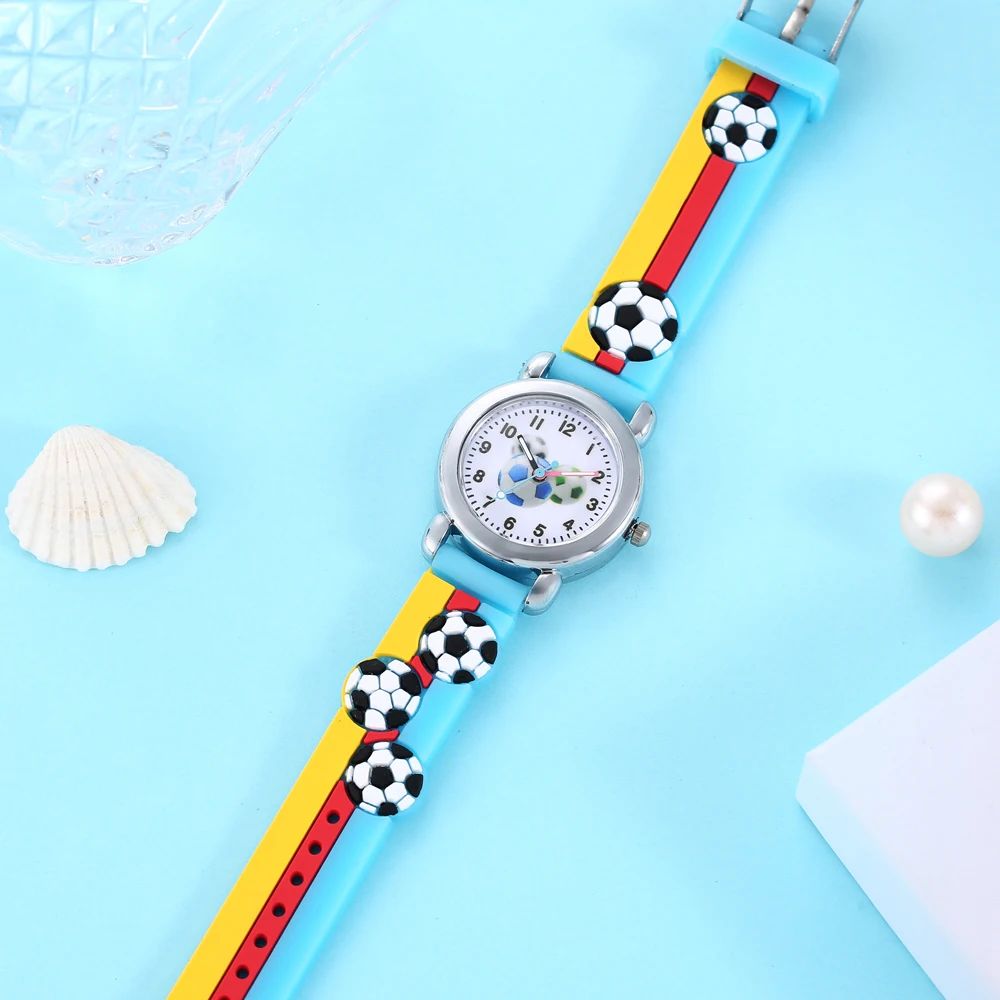 Lovely Creative Cartoon Corlorful Kids Watch Gift For Boys Girls Sell Like Hot Cakes Cute Football Children's Wristwatch 5