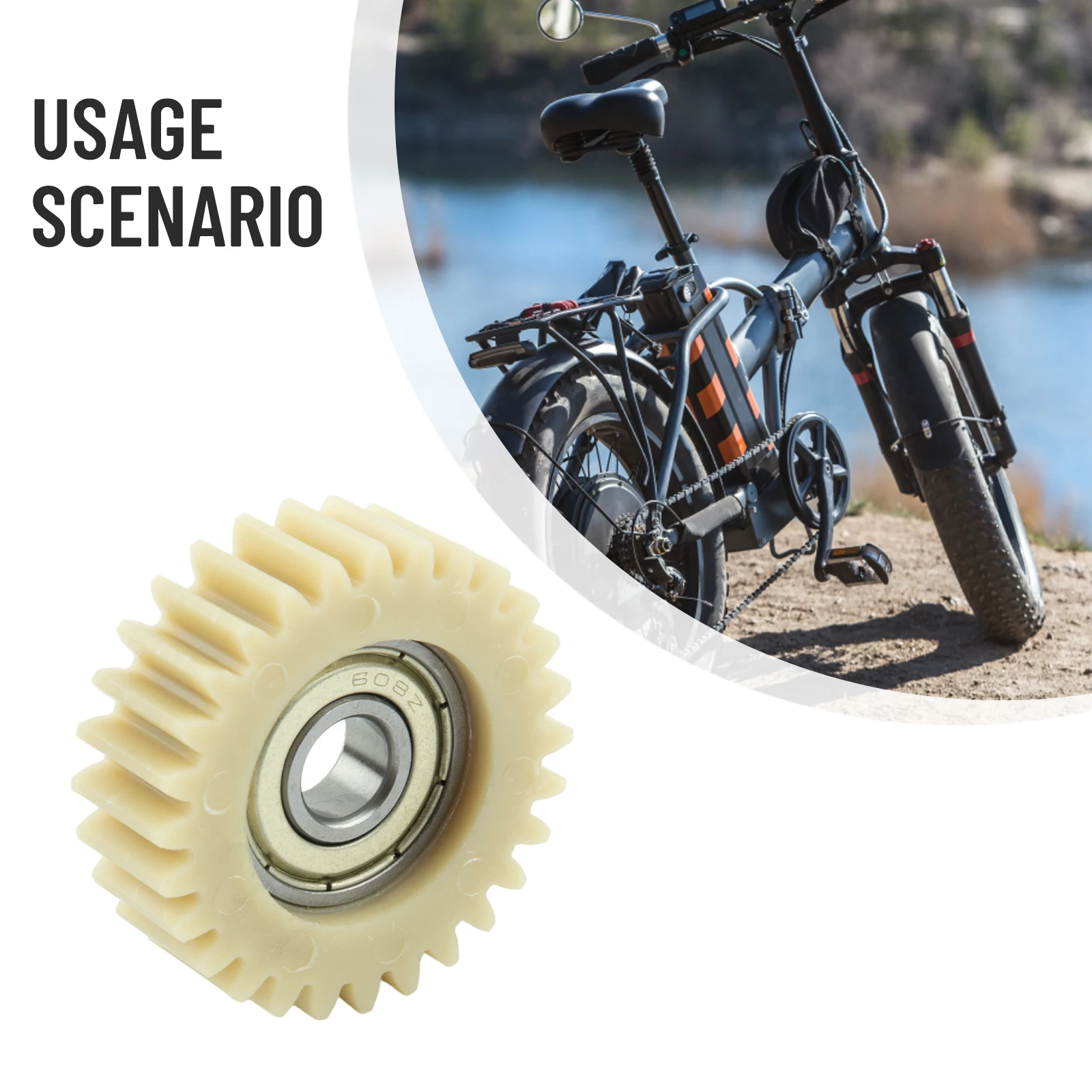 Description Picture 2 of item1pc 28 Teeth E-bike Wheel Hub Motor Planetary Gears With Bearing 37.5x8x12mm Gears Electric Vehicle Accessories