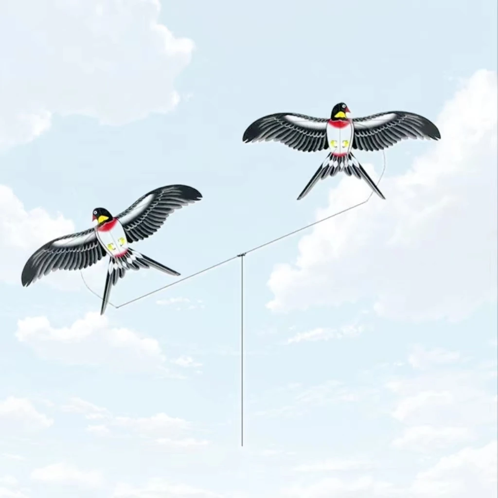 Mini Pole Swallow Kites for Adults - Dynamic Windsurfing Kites with Fishing Rod Line swallow kites