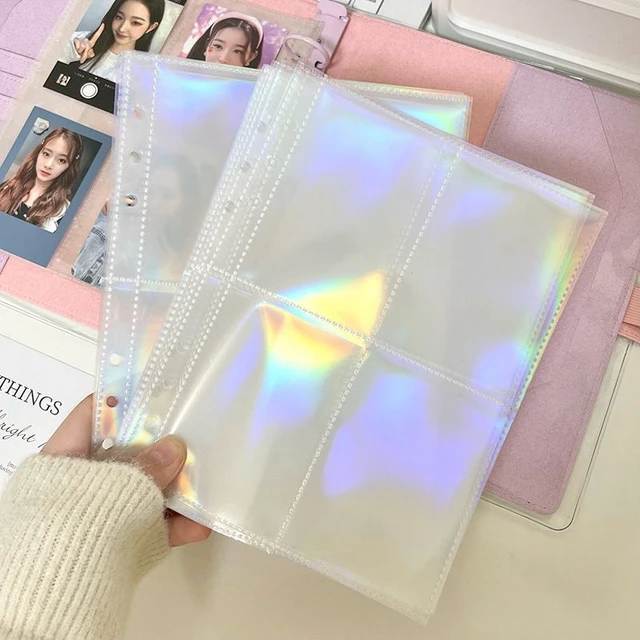 Classeur porte-cartes Photo, pochette de carte Photo, papier de fond Kpop, classeur d'album Photo, classeur de Page, manchon Photo 4