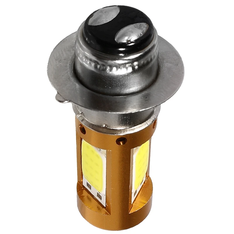 H6M PX15D P15D LED Motorcycle Headlights Hi-Lo Beam Bulb for Motorbike Scooter Moped Head Light Lamp White 1500Lm 12-30V 3