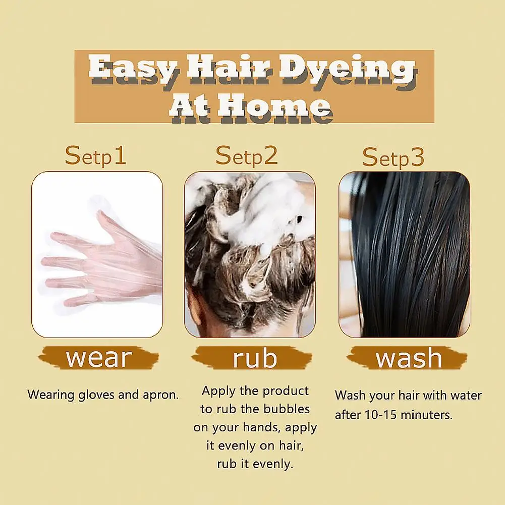 Revitalizing Black Hair Dye Shampoo - Instant Semi-Permanent Color Solution