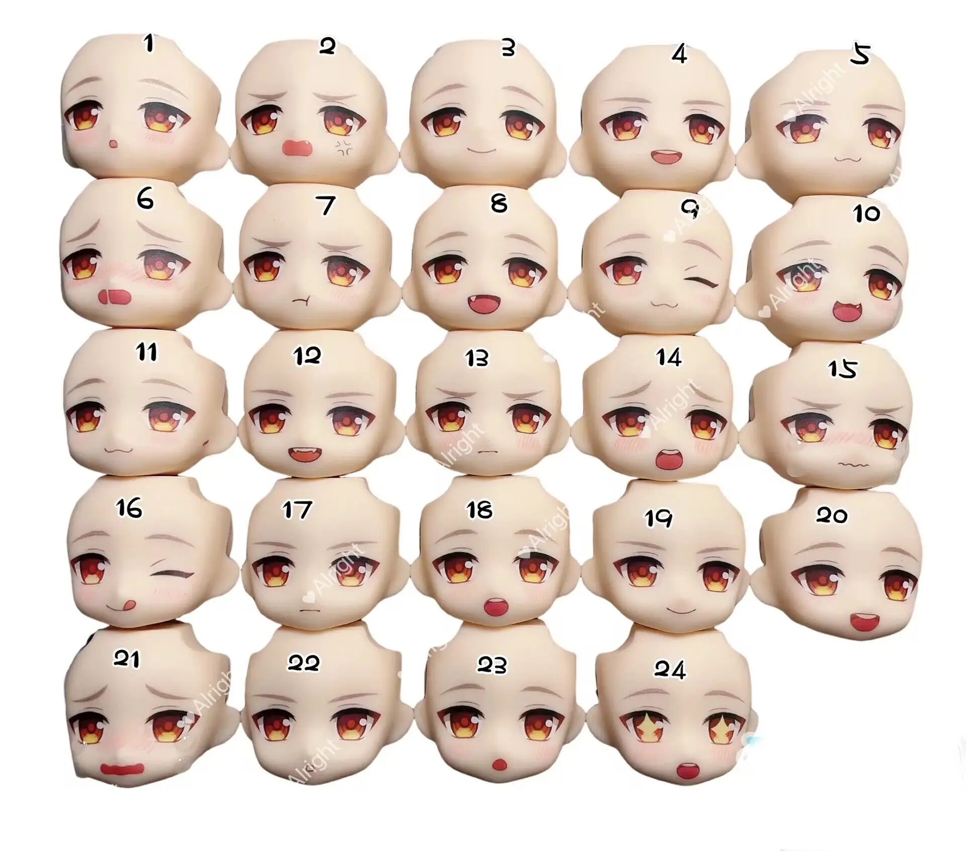 

Kaedehara Kazuha Ob11 Face Water Sticker Genshin Impact GSC Clay Man handmade Faceplate Doll Accessories