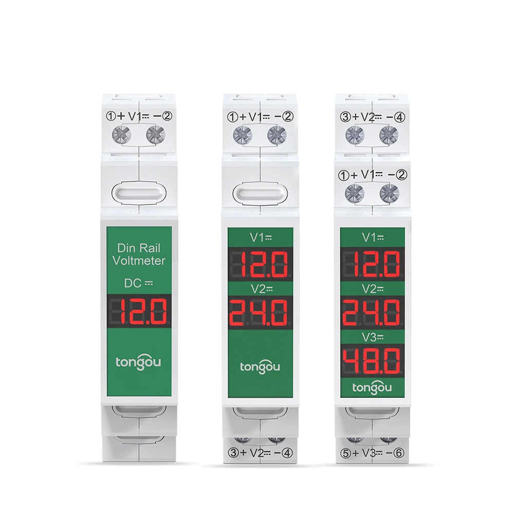 Compact Direct Current Voltage Meter DC11V-310V Intelligent LED Digital Display