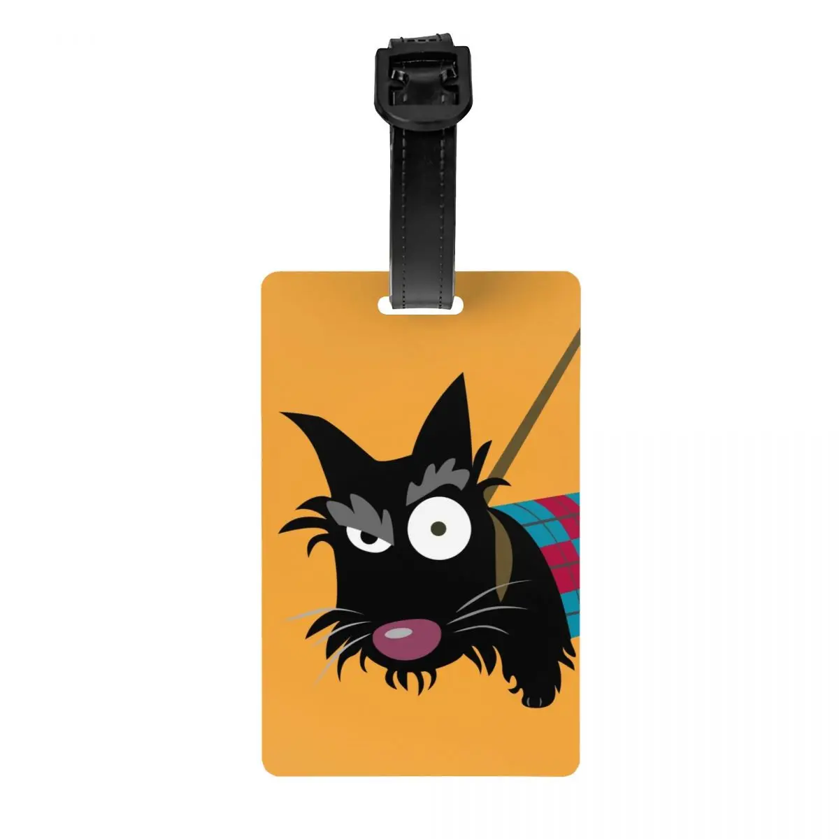 

Custom Funny Scottie Eye Luggage Tag Privacy Protection Scottish Terrier Dog Baggage Tags Travel Bag Labels Suitcase