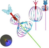 3/5pcs Bubble Magic Wand,Rainbow Twirler Stick,Spin Glitter Stick,Variable Twirler Stick Rave Toys for Party Festival 1