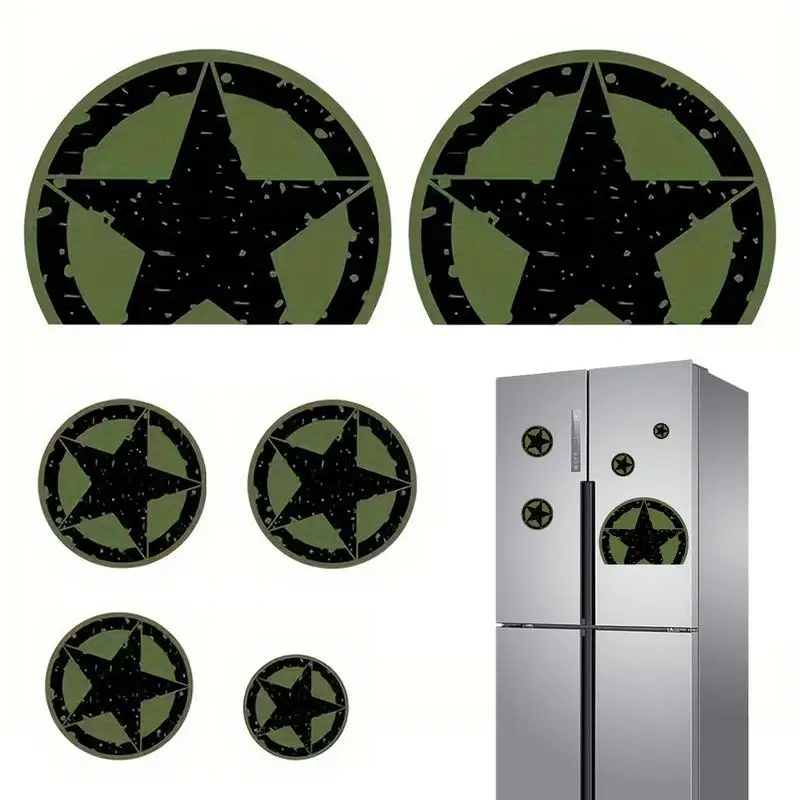 

Наклейки в виде пентаграммы для автомобильного окна, фотоотражающие наклейки на автомобильное окно, наклейки для бампера и мотоцикла