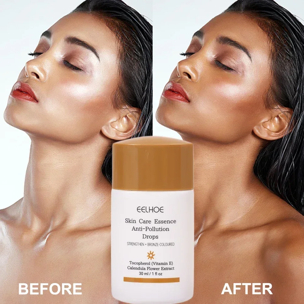 Help Black Skin Care Cream Bronzer Drops Fake Tan Peptide Serums Replenishing Face and Body Bronzing Sunshine Foundation Beauty