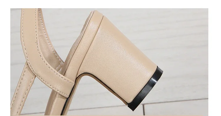 New Pointed Toe Sandals Fashion Low Square Heels Flat Korean Color Matching Party Ladies Shoes Chaussure Femme_vogvips.com