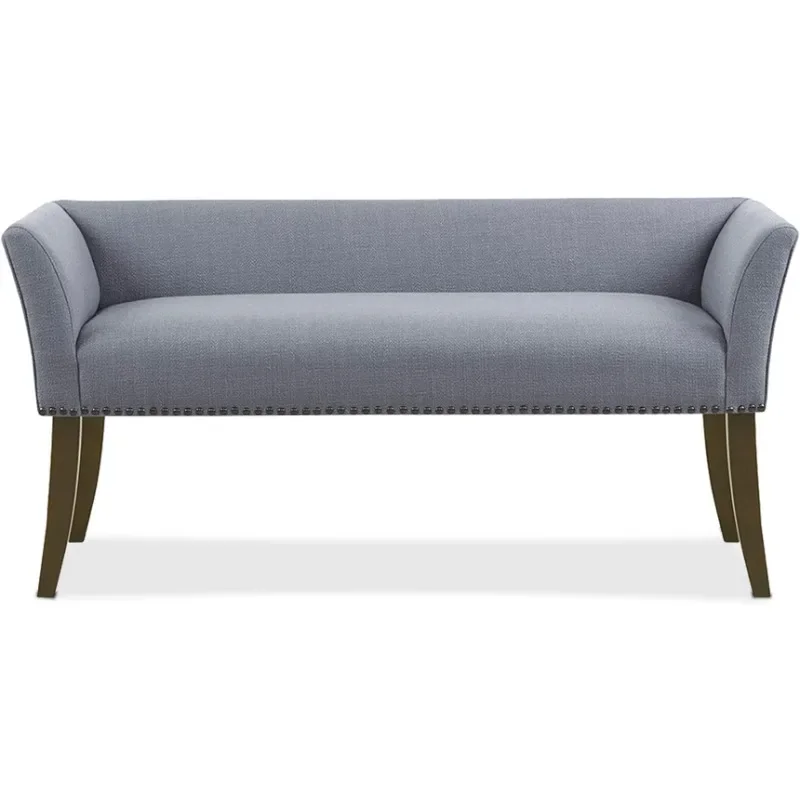 

Madison Park Welburn Upholstered Tufted Entryway Accent Bench with Back, Nailhead Trim, and Padded Seat Mid-Century Modern