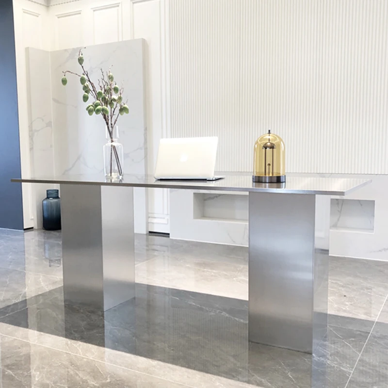 Modern simple multi-functional stainless steel table industrial style