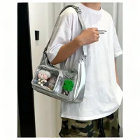 Y2k Harajuku Shoulder Bag Women Korean Transparent Ita Bag School Crossbody Bag Female Japanese Designer Preppy Handbag Purse 5
