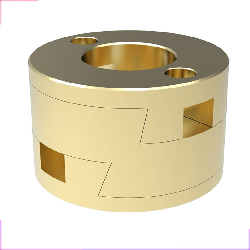 3D Printer Accessories T8 Z-axis Screw Hotbed Oldham Coupling VzBoT BLV Ender3This Oldham Coupling Is Made of Brass