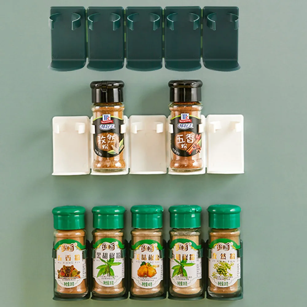 Spice Bottle Rack Kitchen Storage Wall Mount Ingredient Plastic ...