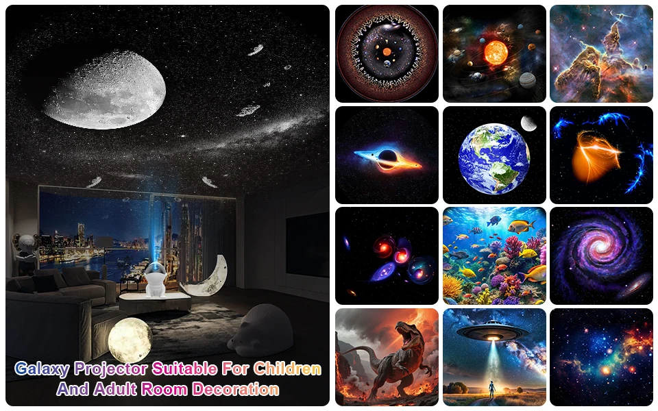 Space Dog Galaxy Projector Planetarium Night Light 13 in 1 U - AIXIVO product image