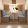 4pcs/set RV Dinette Sofa Covers Stretch Water Repellent Armless Bench Slipcover Polar Fleece Outdoor Camper Car Seat Covers 6