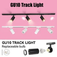 GU10 LED Spot light Rails Track Lamps Replaceable GU10 Bulbs Set Track Light Spot Lamp For Indoor Ceiling Lighting Home Shop 1