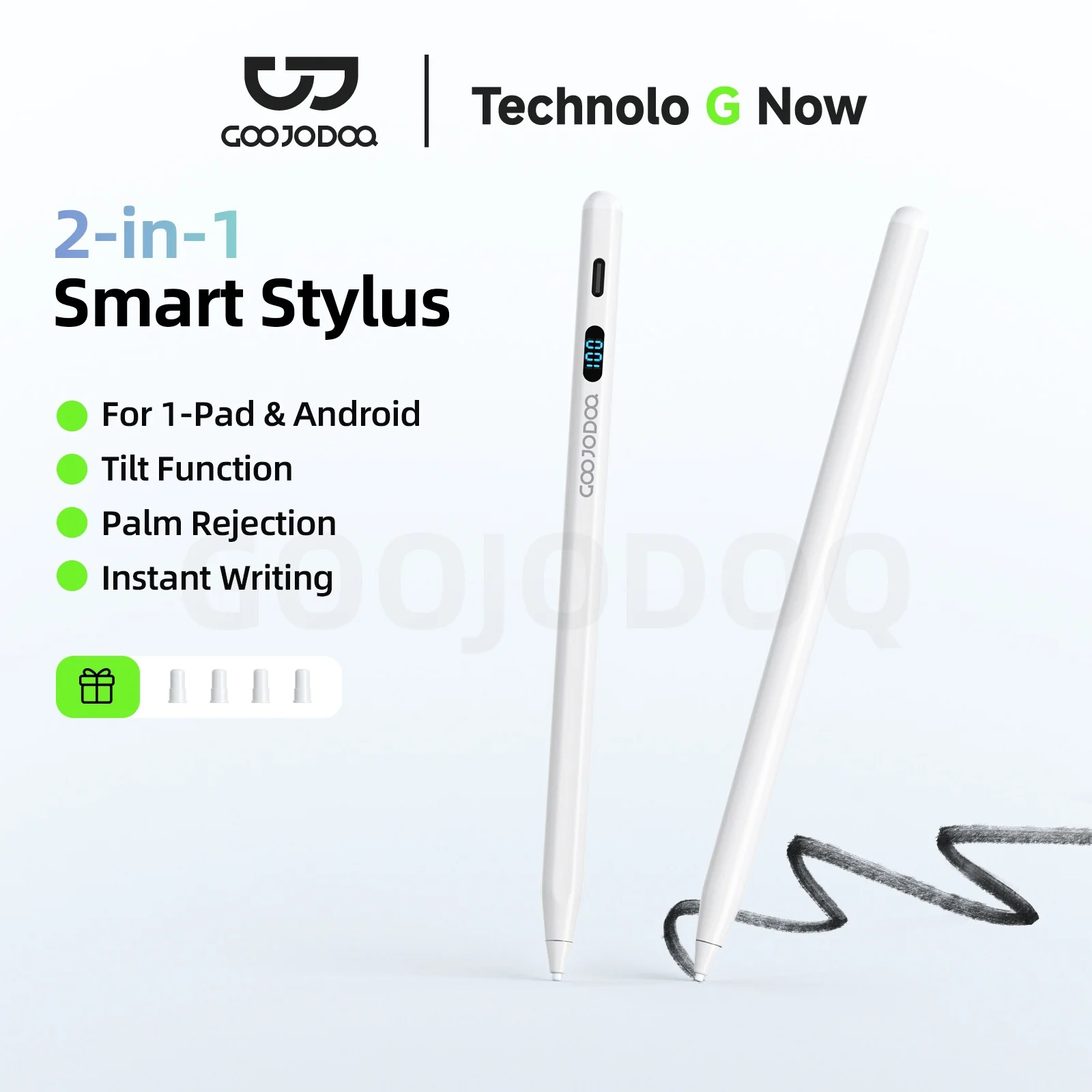 Goojodoq GD17 Stylus Pen Dual System For iPad and Android