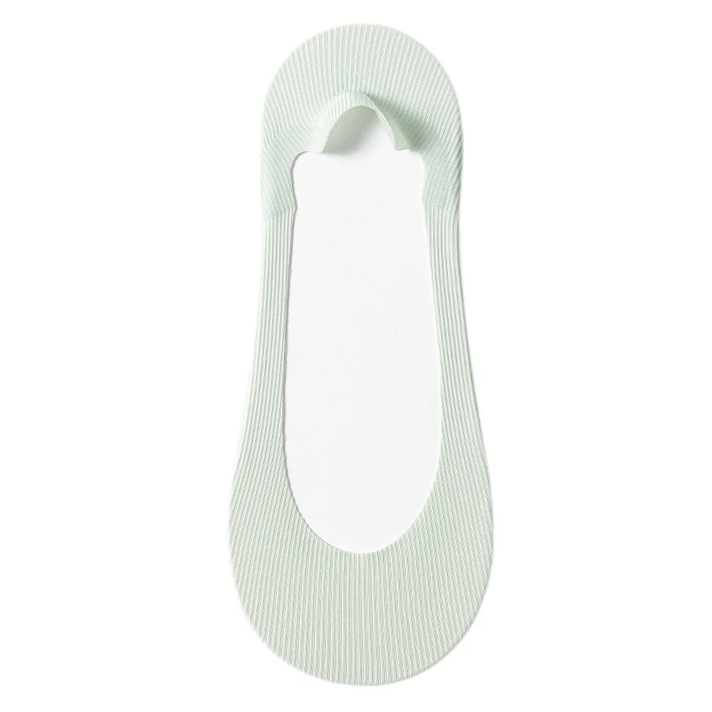 Woman Socks 5 Pairs Summer Ice Silk Breathable Slippers Invisible Solid Color Seamless Non-slip