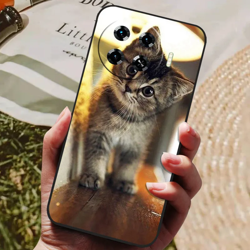Tecno Spark 20 Pro Plus Black Silicone Case with Lion and Wolf Design